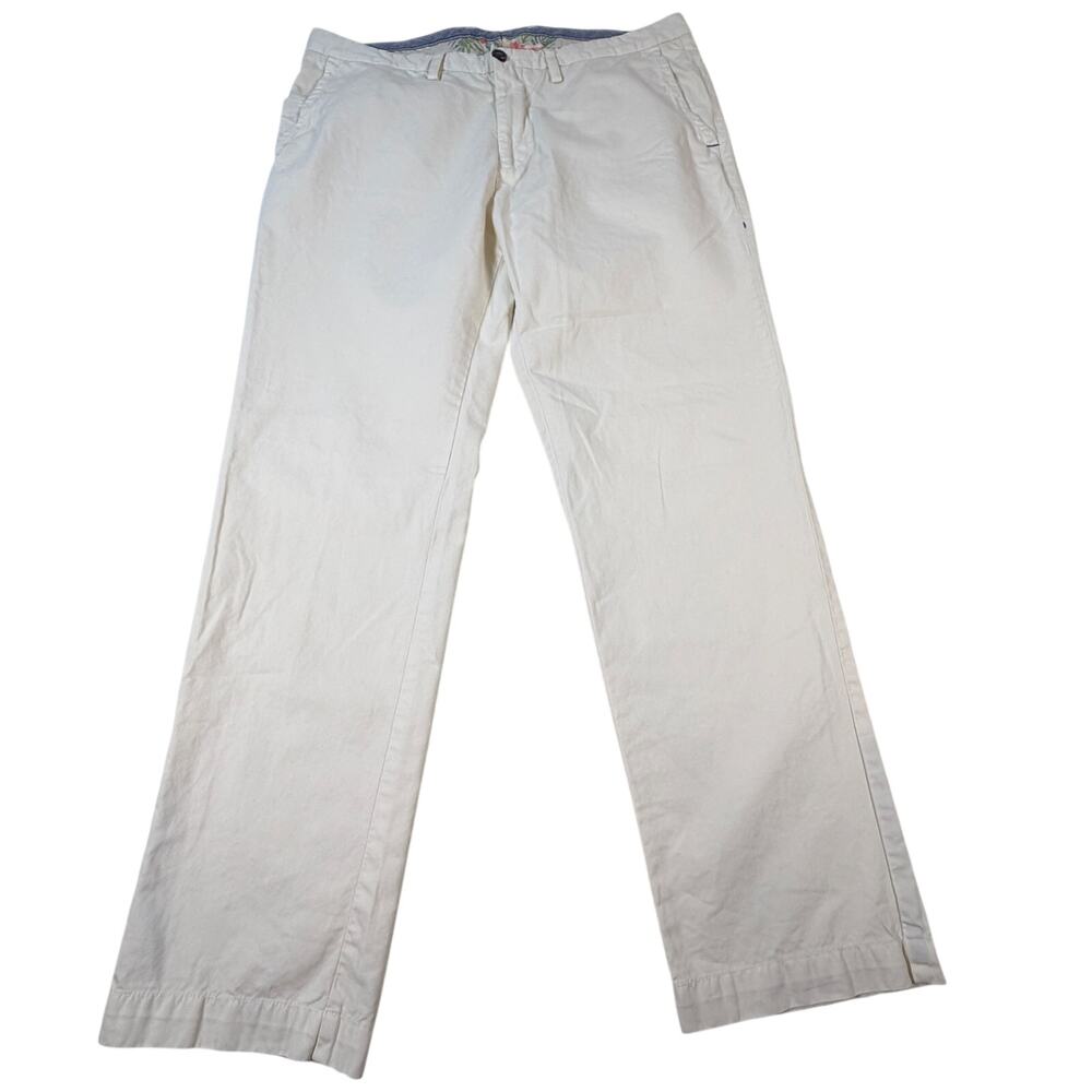 Tommy Bahama Chino Casual Soft Pants Cream Men Sz 38x32